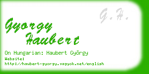gyorgy haubert business card